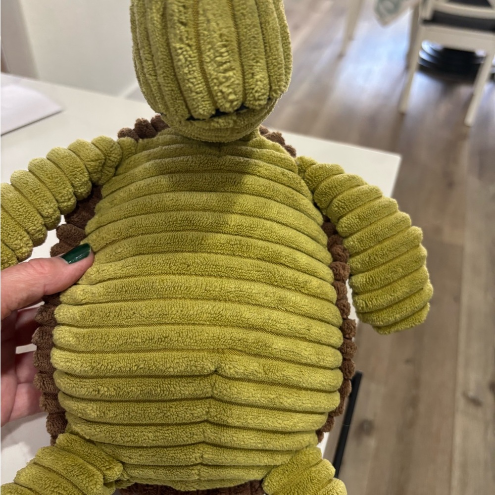 Plush Turtle Toy for Reptiles - Green and Brown - Picture 3 of 4